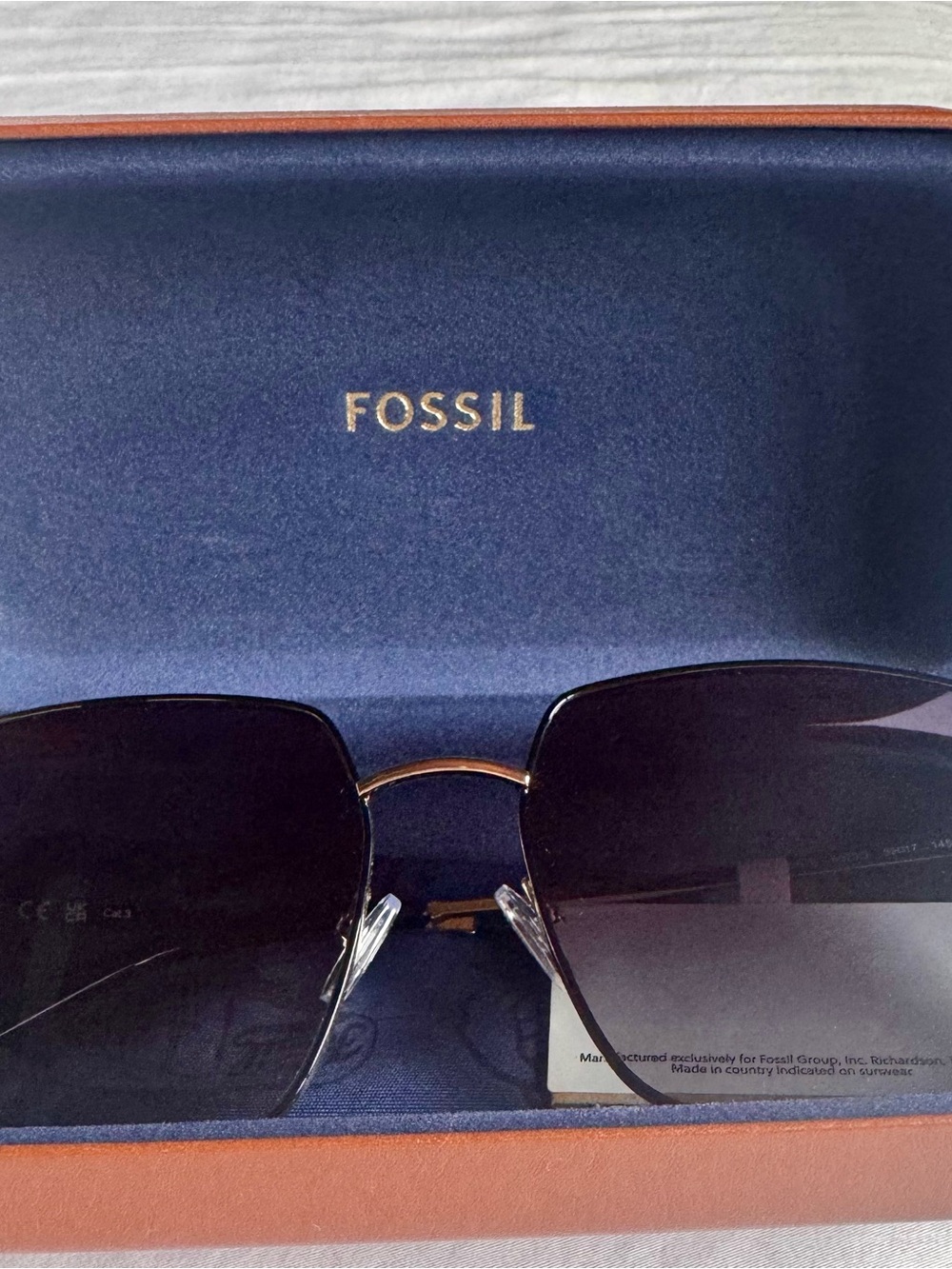 Womens square Fossil Sunglasses